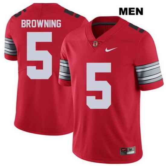 Baron Browning 2018 Spring Game Ohio State Buckeyes Authentic Stitched Mens Nike  5 Red College Football Jersey Jersey